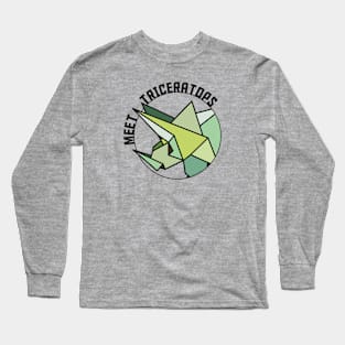 Meet Origami Triceratops Long Sleeve T-Shirt